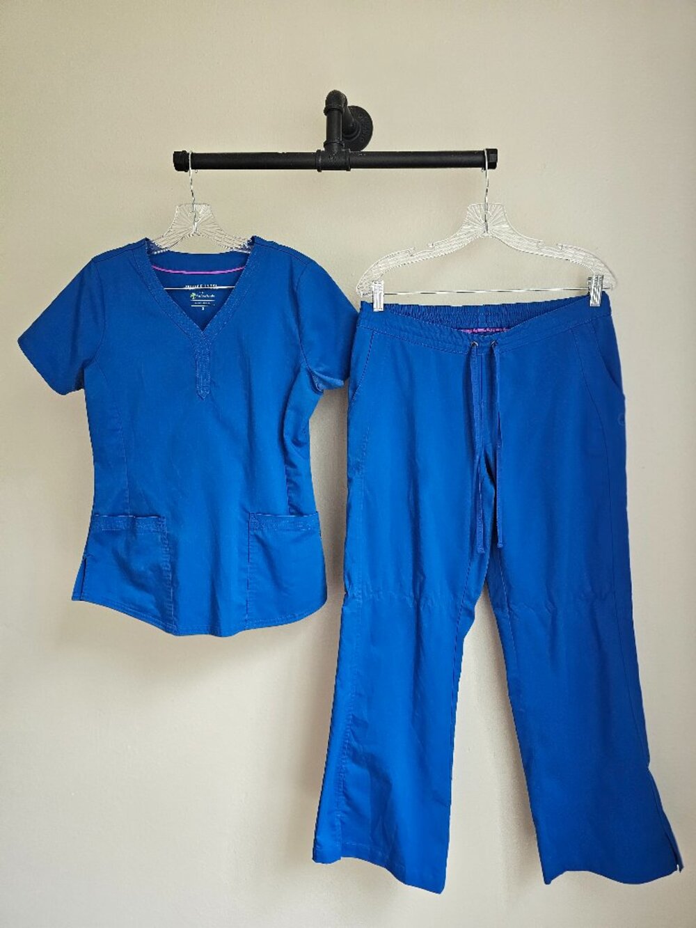 Healing hands Purple Label Royal Blue Scrub Set Top Small Pants MP